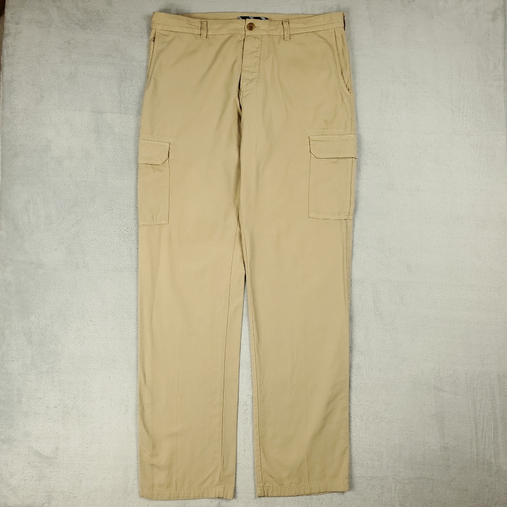Brooks Brothers Cargo Pants Mens 36x34 Straight Leg Khaki Canvas Vintage Y2K